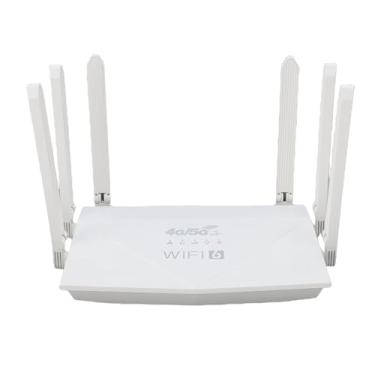 Imagem de Heayzoki Wifi Sem Fio 6 Roteador, 6 Antenas Sem Fio Router da Internet Com Slot para Cartão SIM, 4g 5g CPE LTE 300Mbps, Conectar até 32 Dispositivos, Adequados para Famílias, Escritórios
