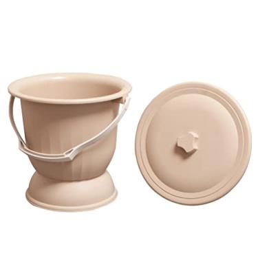 Imagem de Healvian Spittoon Urinol penico com tampa Vasos de urina com tampa Balde de mictório para urinol Balde de urina para urina em pé portátil Balde de urina de cabeceira Urinol adulto Miss cor aleatória