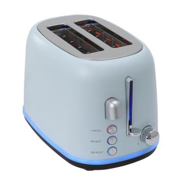 Imagem de Torradeira multifuncional totalmente automática de 800 W com waffle de 1,4 "de largura, 6 posições de aquecimento, bandeja de migalhas removível,Blue