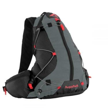 Imagem de 0017 - Mochila Acqua Pack 17 - Cinza Com Preto - Trilhas & Rumos