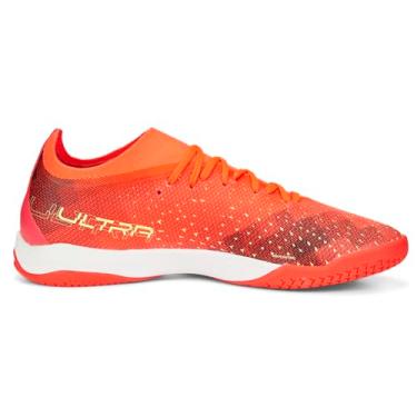 Imagem de PUMA Tênis masculino Ultra Match Indoor Training, Fiery Coral-efervescente Light Puma Preto, 40