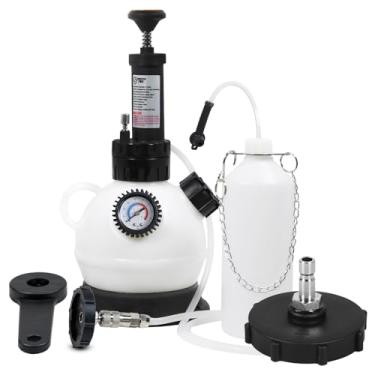 Imagem de SMOTIVEPRO Bomba de fluido de sangria de freio manual 2L com adaptador de 49,5 mm, kit de sangramento de freio profissional One Man adequado para a maioria dos modelos de carros GM