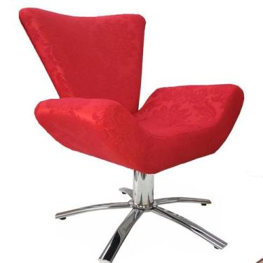 Imagem de Poltrona Giratória Elegance 114 Vermelho - Sua Casa Decor