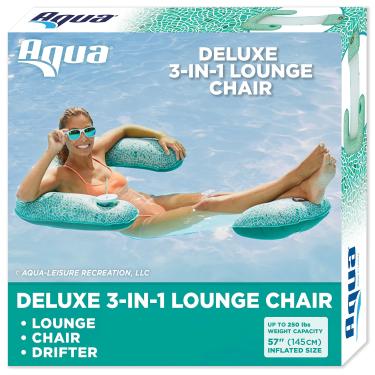Imagem de Espreguiçadeira inflável Aqua Mosaic 3 em 1 Aqua LEISURE, Aqua Blue Mosaic