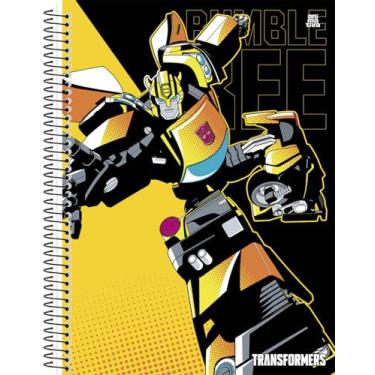 Imagem de Caderno Universitário Animativa, 01 Matéria, 80 folhas, Capa Dura, Transformers, Pacote com 4 Unidades