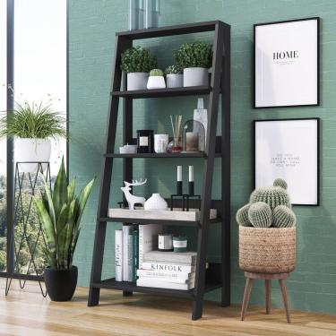 Imagem de Estante para Sala de Estar 4 Prateleiras Mdp Grafite