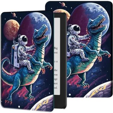 Imagem de Capa para Kindle Paperwhite 2021, dinossauro de couro PU de 6,8" - GFR