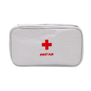 Imagem de Primeiros Socorros Bolsa Organizador Emergencia Porta Medicamentos Cinza