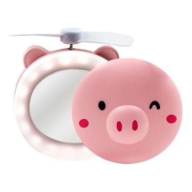Imagem de Mini Ventilador Portátil Com Espelho Led Premium