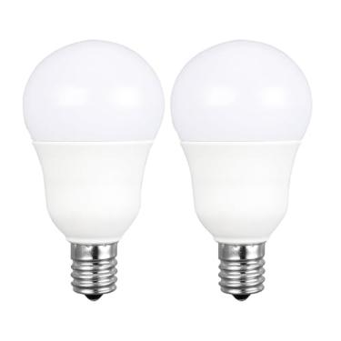 Imagem de LIDESENMO Pacote com 2 lâmpadas LED para ventilador de teto com base intermediária E17, lâmpadas globo A15 5W (equivalente a 40 watts) G14, não regulável, lâmpada globo de iluminação de candelabro