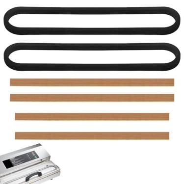 Imagem de Peças seladoras a vácuo para Weston Pro-Series compatíveis com Weston Pro-2100 & 2300 e Pro-2200 Série Pro, incluindo 2 peças de vedações ovais de câmara de vácuo e 4 fitas de barra de vedação