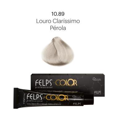 Imagem de Coloração Profissional Felps Color Louro Claríssimo Pérola 10.89 - 60g