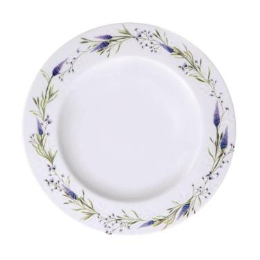 Imagem de Prato Fundo Porcelana Decorada 23cm Tramontina Lilla Avulso Mesa Posta Sopas Caldos
