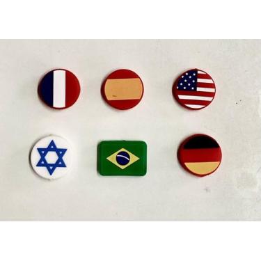 Imagem de Antivibrador Para Raquete De Tênis Bandeiras - 6un Lindos - ZARSIA