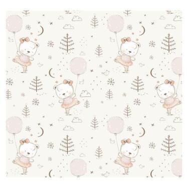 Imagem de Papel de Parede Adesivo Infantil Ursinhas Balão Bebe Quarto - 591pcp -