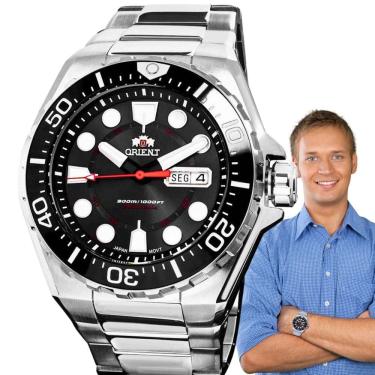 Imagem de Relógio Orient Masculino Automático Aço Inóx Prova Dágua 30 ATM Redondo Casual Prata F49SS035 P1SX