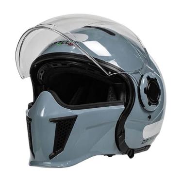 Imagem de CAPACETE MOTO OCULOS INTERNO GP TECH QUEIXEIRA REMOVIVEL ESTILOSO MODELO METALIZADO LINHA ZOOM LANCAMENTO CINZA BRILHANTE (60)