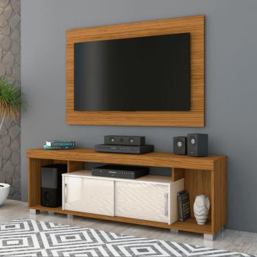 Imagem de Combo Pierre Naturale/Off White Rack e Painel TV55""  Sala de Estar