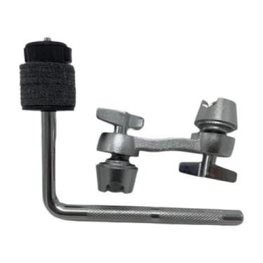Imagem de Generic Grampo de Montagem para Conjunto de Bateria, Acessórios para Braço de Prato, Fixação Resistente Ao Desgaste, Haste em L, Braçadeira Ajustável, Peças D, Preto