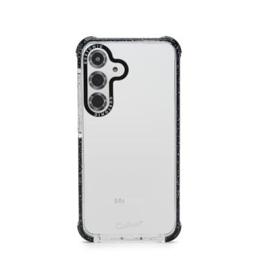 Imagem de Customic Capinha Case Capa para Celular Samsung Galaxy S25, Impactor Space Anti Impacto Proteção Militar 4 metros contra quedas, Antiamarelamento, Transparente, Preto