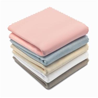 Imagem de SAPHUE 5 peças kit de limpeza de guitarra microfibra 30,5 x 30,5 cm panos de polimento de pelúcia limpador de pratos, para violão, violino, piano, clafrinete, trompete, saxofone, flauta, ukulele