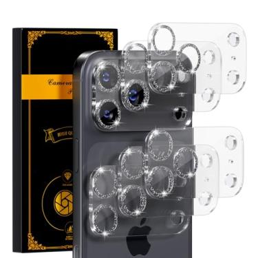 Imagem de beuxece Protetor de lente para câmera de telefone 17 Pro [proteção contra quedas] [fácil instalação] [fácil instalação] 9H protetor de tela de vidro temperado acessórios de 16 cm, preto brilhante