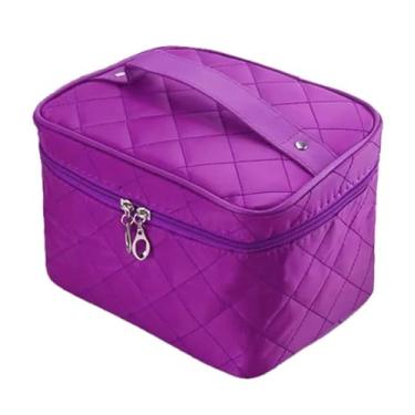 Imagem de Bolsa de Maquiagem Organizadora de Maquiagem e Cosméticos Estojo Grande (Roxo)