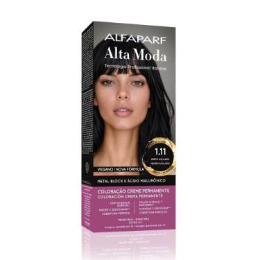 Imagem de Tintura Creme Altamoda Alfaparf Ouro Negro 1.11 Kit - Alta Moda
