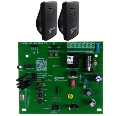 Imagem de Placa Ac4 Hall Price Motor Rossi Nano Dz3 Dz4 Garagem Portão 2 Tx Uno 