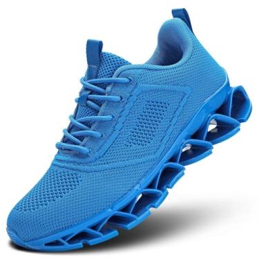 Imagem de Tênis de corrida feminino Blade Tennis Walking Casual Fashion Tênis Respirável Antiderrapante Ginásio Esportes Trabalho Tênis Atlético, Azul-celeste, 38