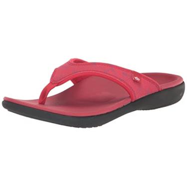 Imagem de Spenco Sandália feminina Yumi Wave, Vermelho, 9 Wide