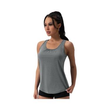 Imagem de Top De Yoga Sem Mangas Com Decote Em V Para Mulheres, Cor Sólida, Solt
