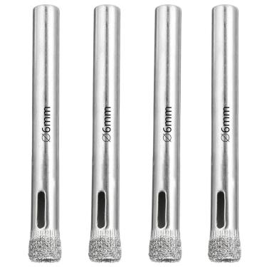 Imagem de Serra Copo Diamantada 6Mm Porcelanato Vidro Mármore 04 Un