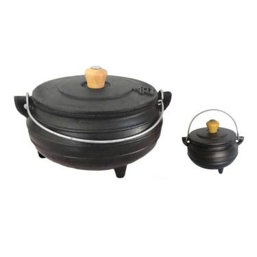 Imagem de Panela De Ferro Mineira Calderão De Brucha Tripé Com Molheira