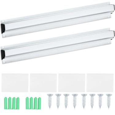 Imagem de 2 peças porta-bilhetes de cheque, kit de porta-recibos à prova de ferrugem, suporte de bilhetes de restaurante, rack de pedidos de alumínio, rack de bilhetes de verificação deslizante para cafés