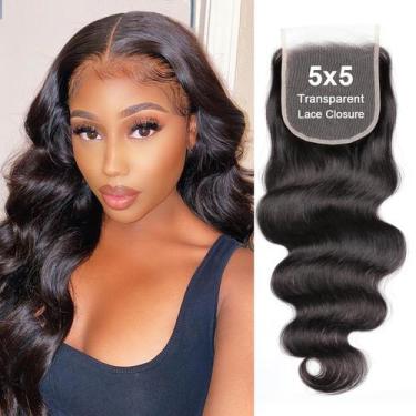 Imagem de Fecho de renda Hotlulana Transparent HD Body Wave 40cm