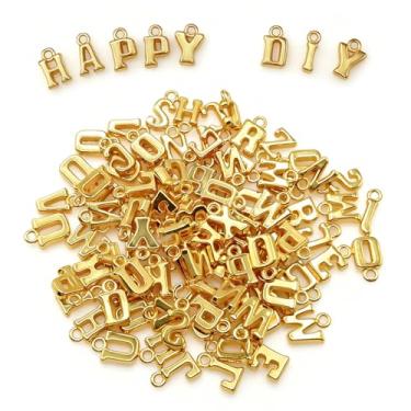 Imagem de 400 peças grandes e grandes contas de letras do alfabeto, amuletos grandes de A-Z para fazer joias, pulseiras, colares, chaveiros, artesanato DIY, contas de plástico para acessórios personalizados