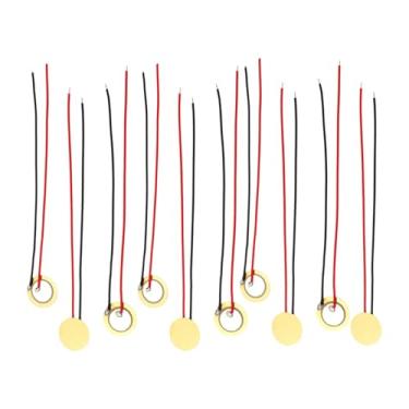 Imagem de Almencla Disco piezoelétrico de 10x 27 mm, elementos piezoelétricos, campainha, com fio, sensores de som, transdutor, para captação acústica de