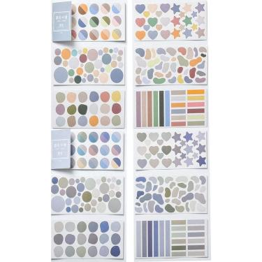 Imagem de 24 folhas coloridas adesivo adesivos adesivos d