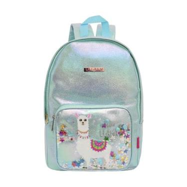 Imagem de Mochila Feminina Escolar Creche infantil Fofa Delicada Glitter Brilhan