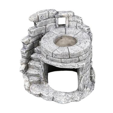 Imagem de Bothyi Répteis Esconderijo Habitat Brinquedo de Aquecimento Ornamento Aquário Resina Caverna Terrário Decoração para Brincar Descanso Eremita