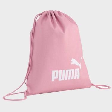 Imagem de Bolsa de Ginástica Puma Phase Gym Rosa e Branca, Único