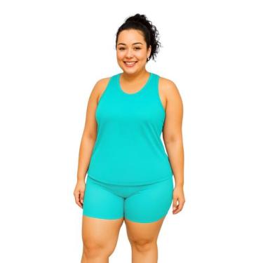 Imagem de Regata Nadador Feminina Dryfit Fitness Academia Plus Size - Sunset Con