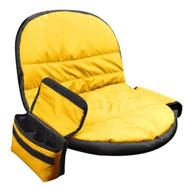 Imagem de Fenteer Capa de substituição para assento de cortador de grama à prova d'água e resistente às intempéries para trator, Amarelo