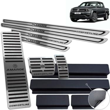 Imagem de Pedaleira + Soleira + Descanso Preto Amarok Comfortline