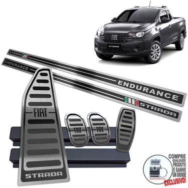 Imagem de Descanso Pedaleira Manual Soleira Preto Strada Endurance