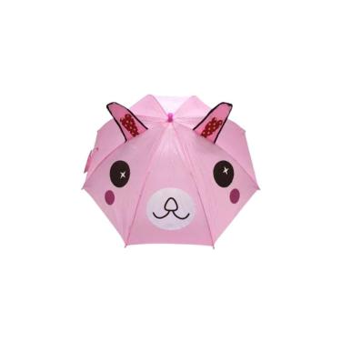 Imagem de Guarda-Chuva Infantil Bichinhos Automatico Apito Rosa