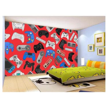 Imagem de Papel De Parede 3D Infantil Controle Game Jogo 3,5M Azs234