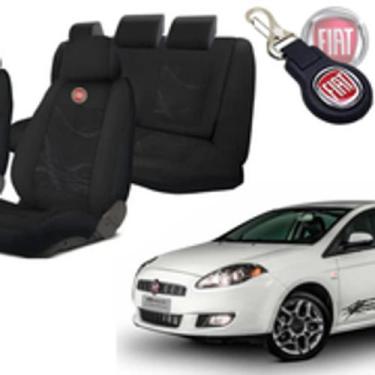 Imagem de Kit Elegante Fiat Bravo 07/17: Capas, Volante, Chaveiro - Ferro Tech
