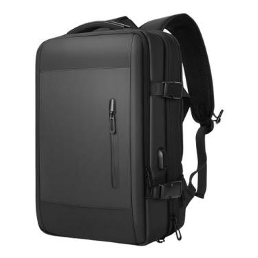 Imagem de Mochila Expansível Notebook Viagem Impermeável Reforçada Antiroubo com